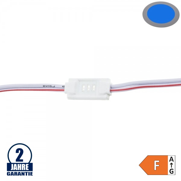 LED 12V SMD 3 3014 Modul 0,36W IP65 Blau LED 12V SMD 3 3014 Modul 0,36W IP65 Blau